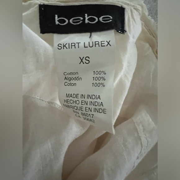 bebe Ivory Maxi Skirt with Metallic Details - Picture 7 of 10